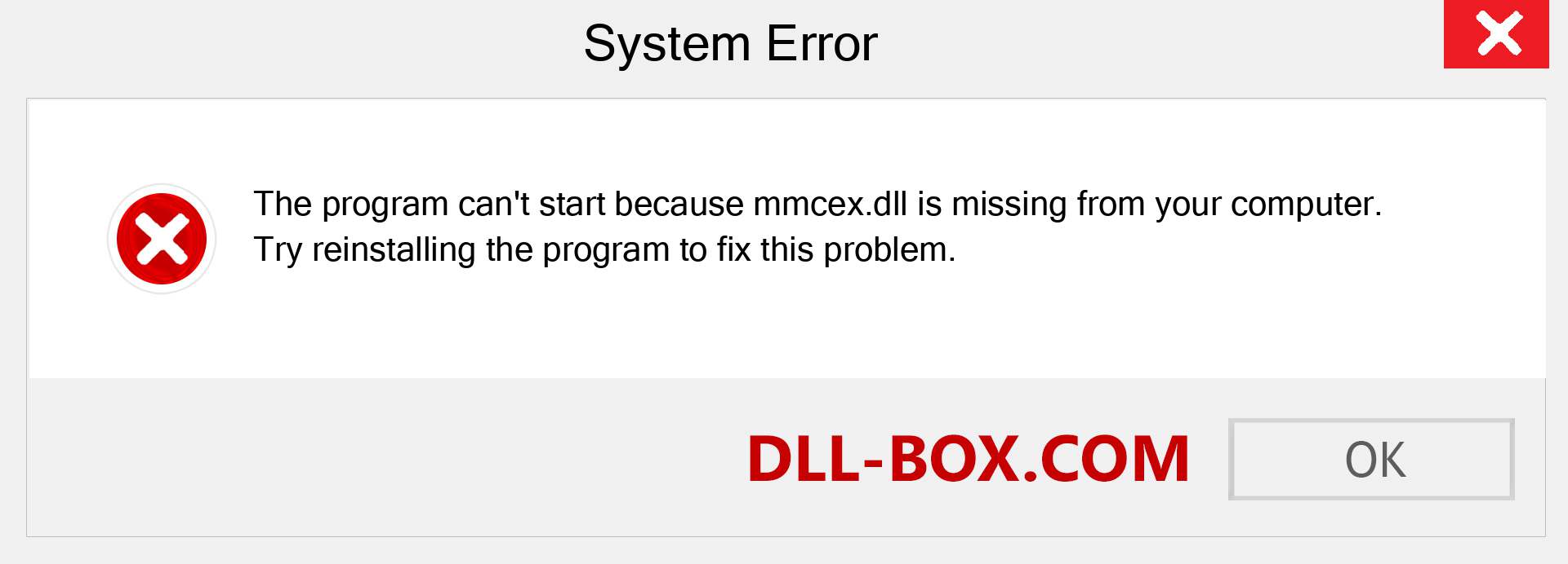  mmcex.dll file is missing?. Download for Windows 7, 8, 10 - Fix  mmcex dll Missing Error on Windows, photos, images