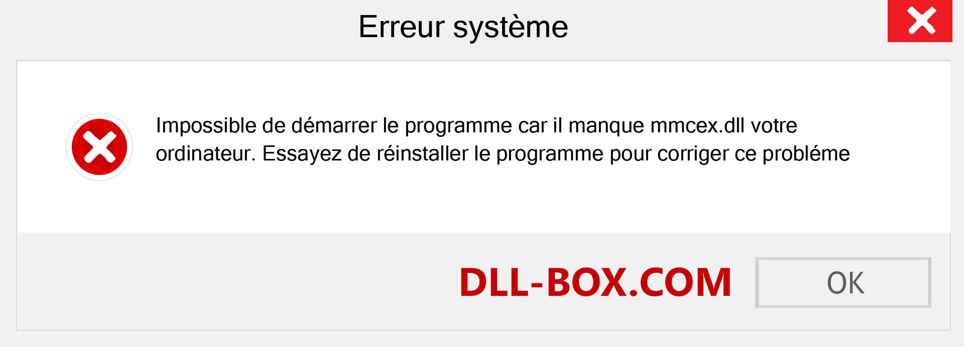 Le fichier mmcex.dll est manquant ?. Télécharger pour Windows 7, 8, 10 - Correction de l'erreur manquante mmcex dll sur Windows, photos, images