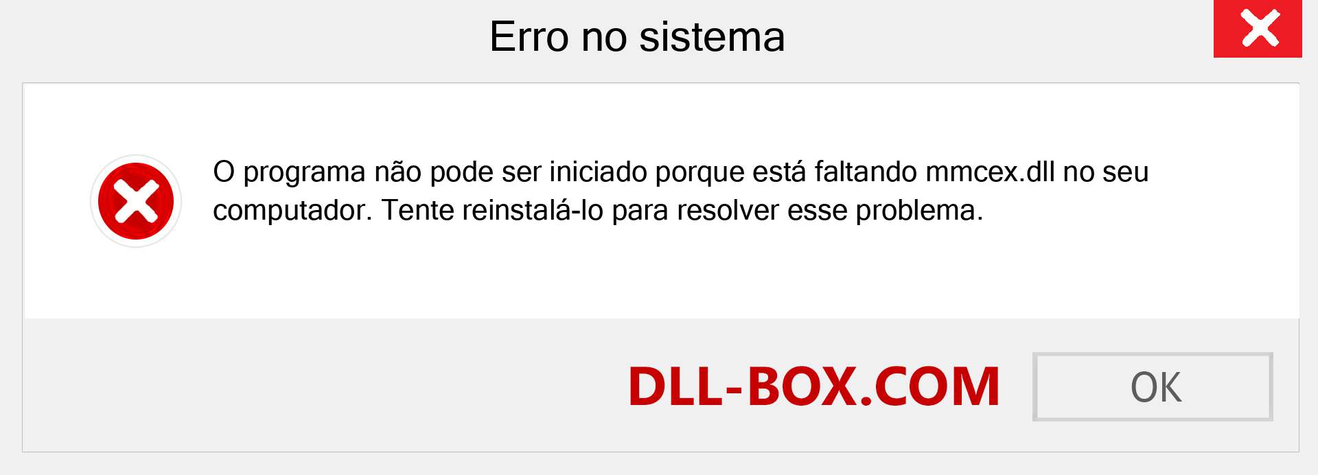 Arquivo mmcex.dll ausente ?. Download para Windows 7, 8, 10 - Correção de erro ausente mmcex dll no Windows, fotos, imagens